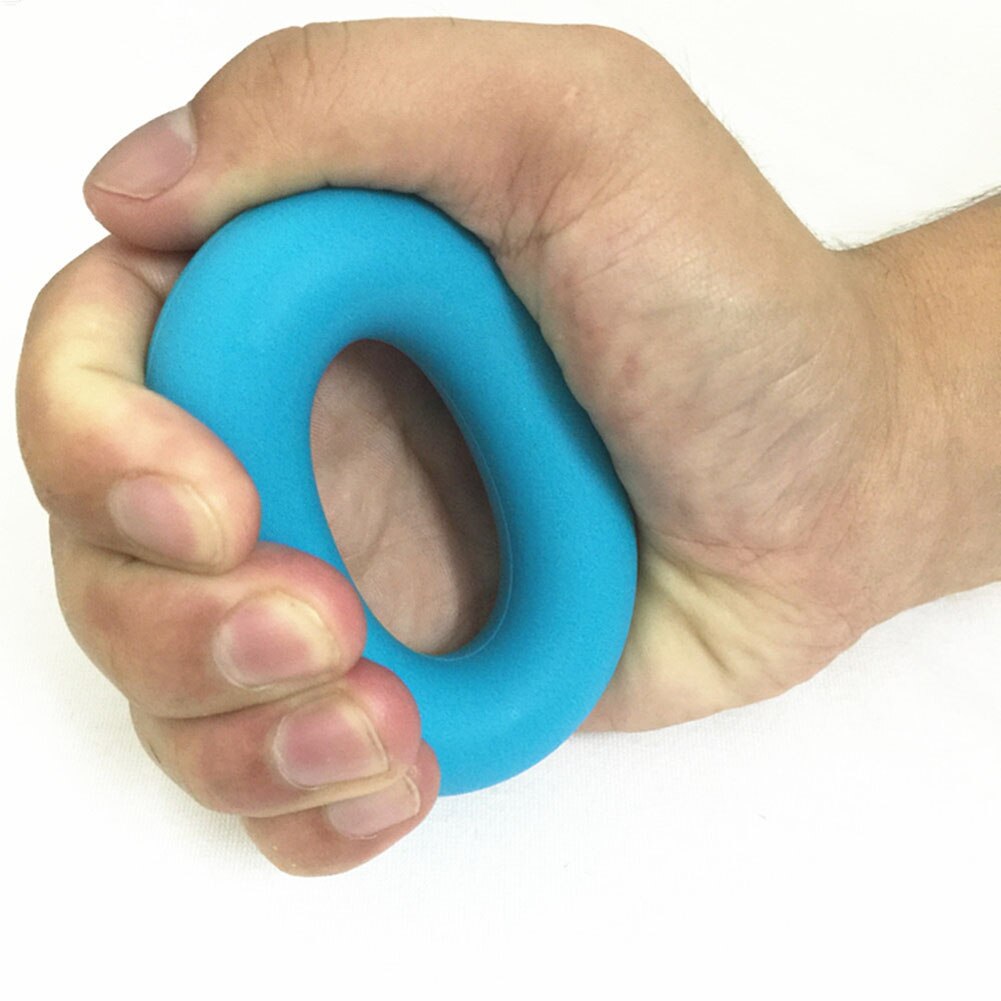 Silicone Strength Finger Hand Grip Muscle Power Training Rubber Ring Exerciser Gym Tools MVI-ing