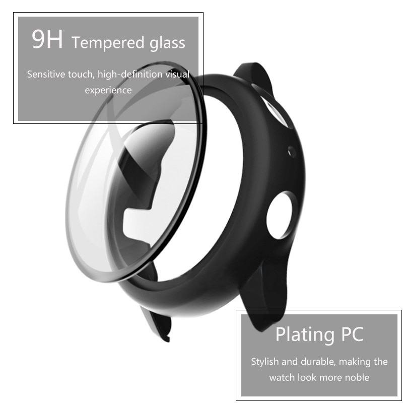 active 2 watch case for samsung galaxy watch active 2 40mm 44mm Screen Protector 9H Tempered glass Plated PC case for active2