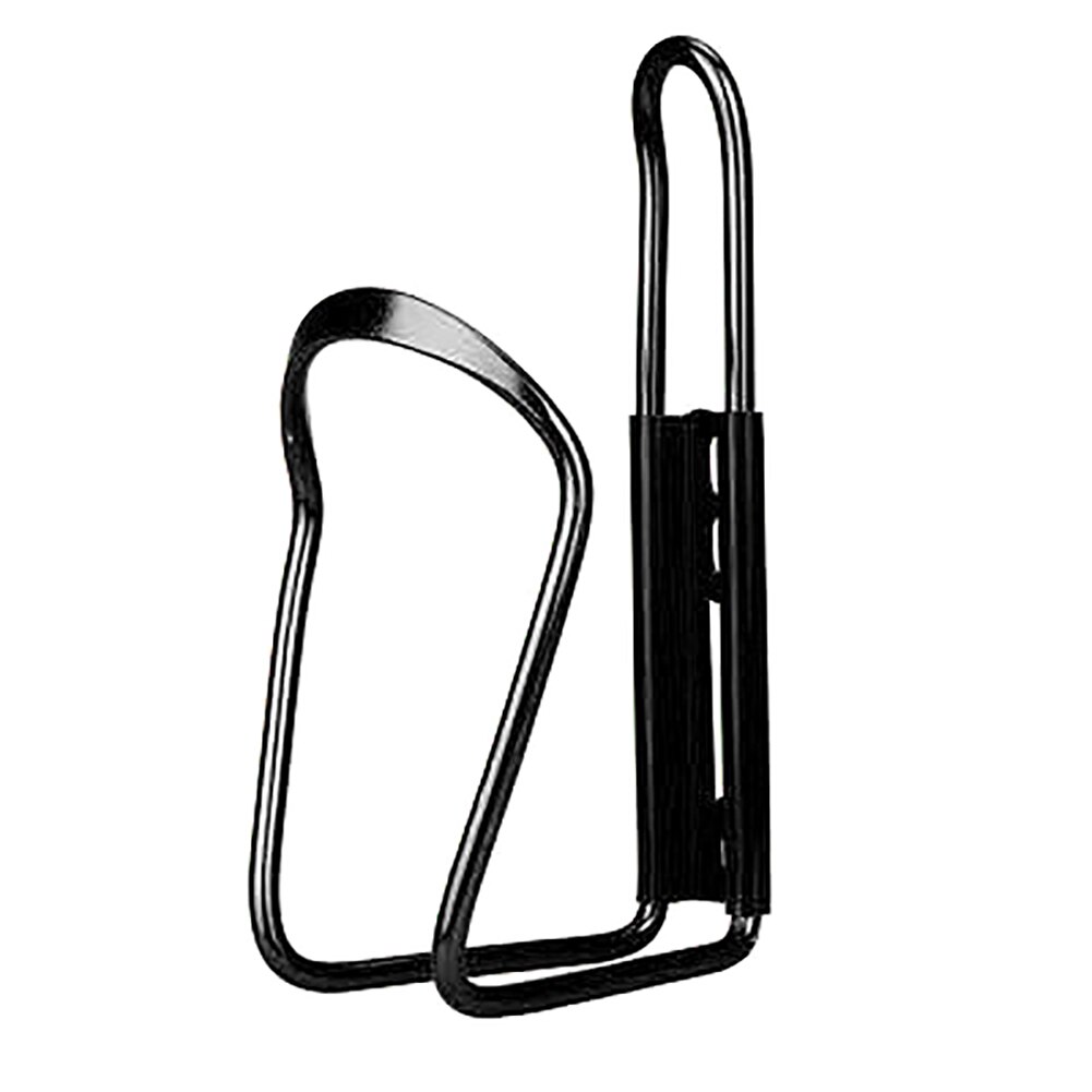 De aleación de aluminio de la bici bicicleta botella de agua taza Rack jaula soporte elástico ajustable bicicleta taza de bebida sostenedor de botella de agua: Black