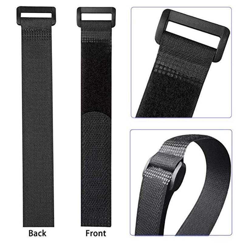 10pcs/lot 2cm * 20cm nylon Reverse buckle hook loop fastener cable ties velcroing strap sticky Line finishing