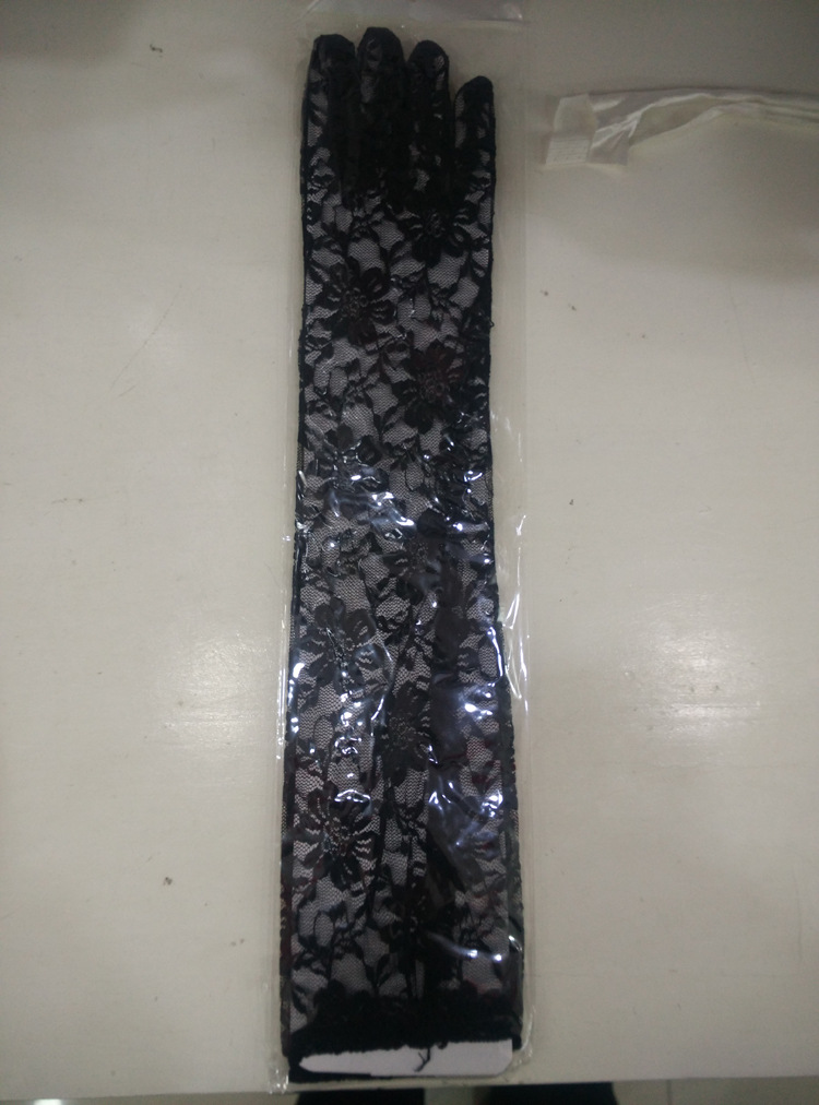 Elegan tLace Braut Handschuhe Ellenbogen Länge schwarz weiß verrotten Hochzeit Kleid Handschuhe Haken Finger Braut Handschuhe