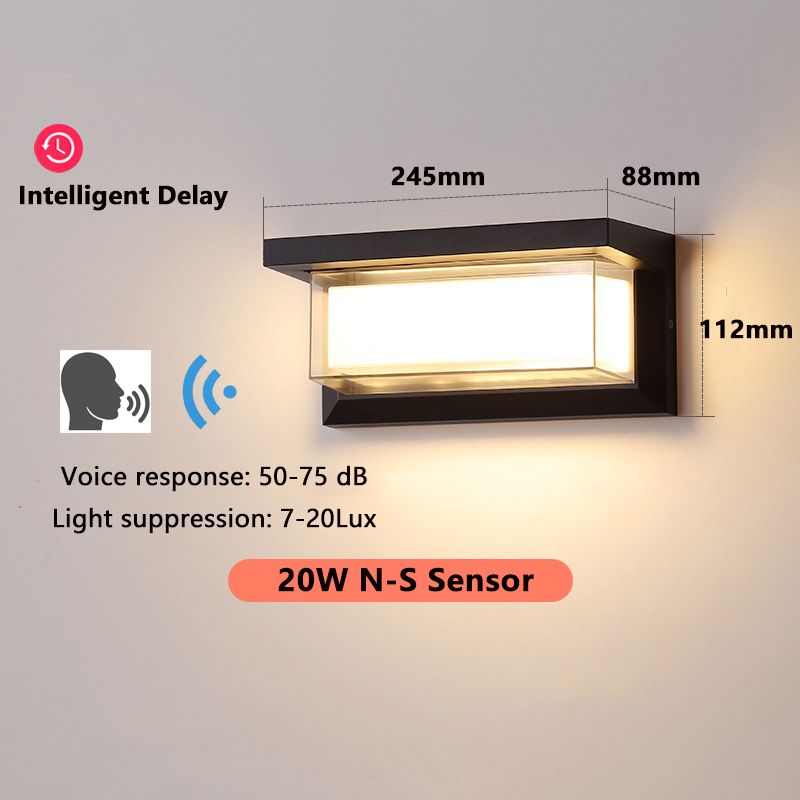 Gartenhaus Heimat Bewegungs melder Licht Ich bin Freien wasserdicht ip65 LED Zauberstab leuchte Veranda Garten Pir Zauberstab beleuchtung 20w Zauberstab leuchte ac220v: Licht Grau / Blau