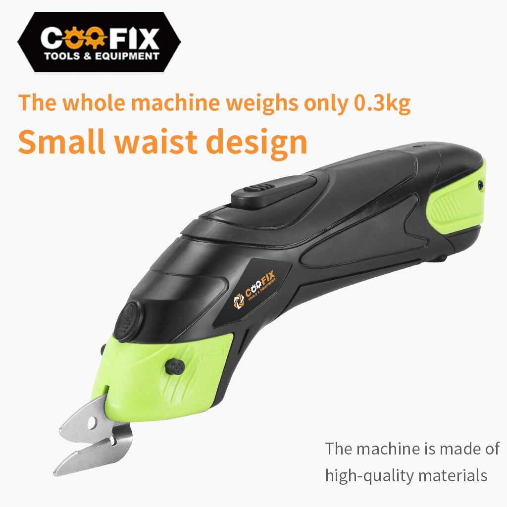 COOFIX – ciseaux électriques sans fil, pour la coupe de tissu, de tissu, de couture, rechargeables, manuels, cuir, outils polyvalents