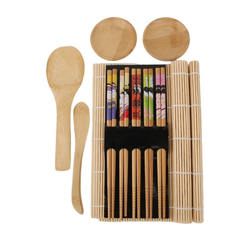 Juego de rodillos de Bazooka para hacer Sushi, utensilios de cocina para enrollar carne y verduras, utensilio de cocina, accesorios: White set-2