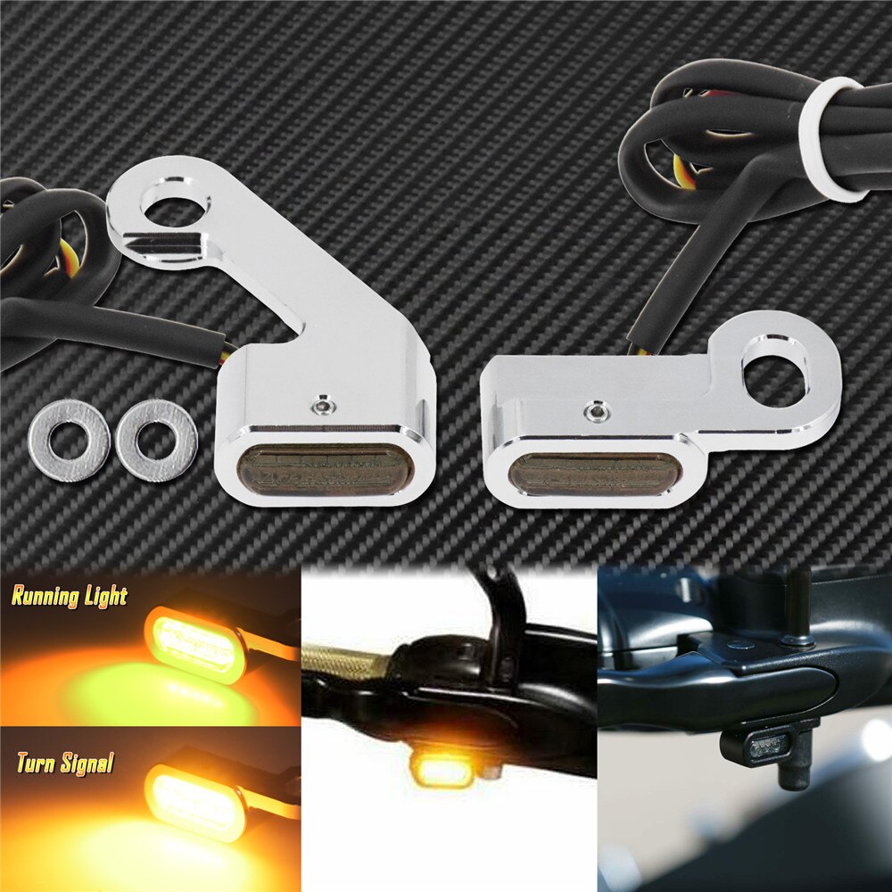 2X Motorcycle Amber LED Turn Signal Indicator Running Light For Harley Touring Electra Glide Road Glide 09-17 Softail Slim FLS: Turn Signal Light D