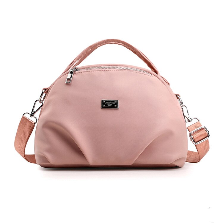 Borsa a tracolla da donna Casual borsa da donna e borse borsa a tracolla da donna borsa a tracolla da viaggio in Nylon di alta qualità per ragazze: Colore rosa