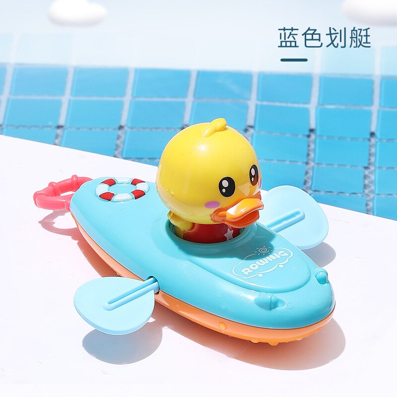 Children's bath toy chain rowboat toy swimming swimming cartoon duck baby early education bath beach: As picture 1