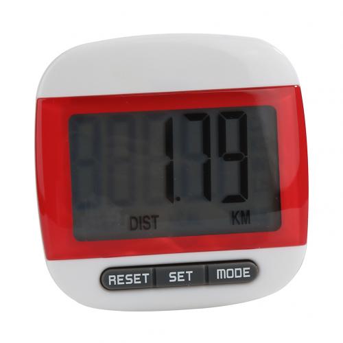 Mini Waterproof Step Movement Calories Counter Multi-Function Digital Pedometer: Red