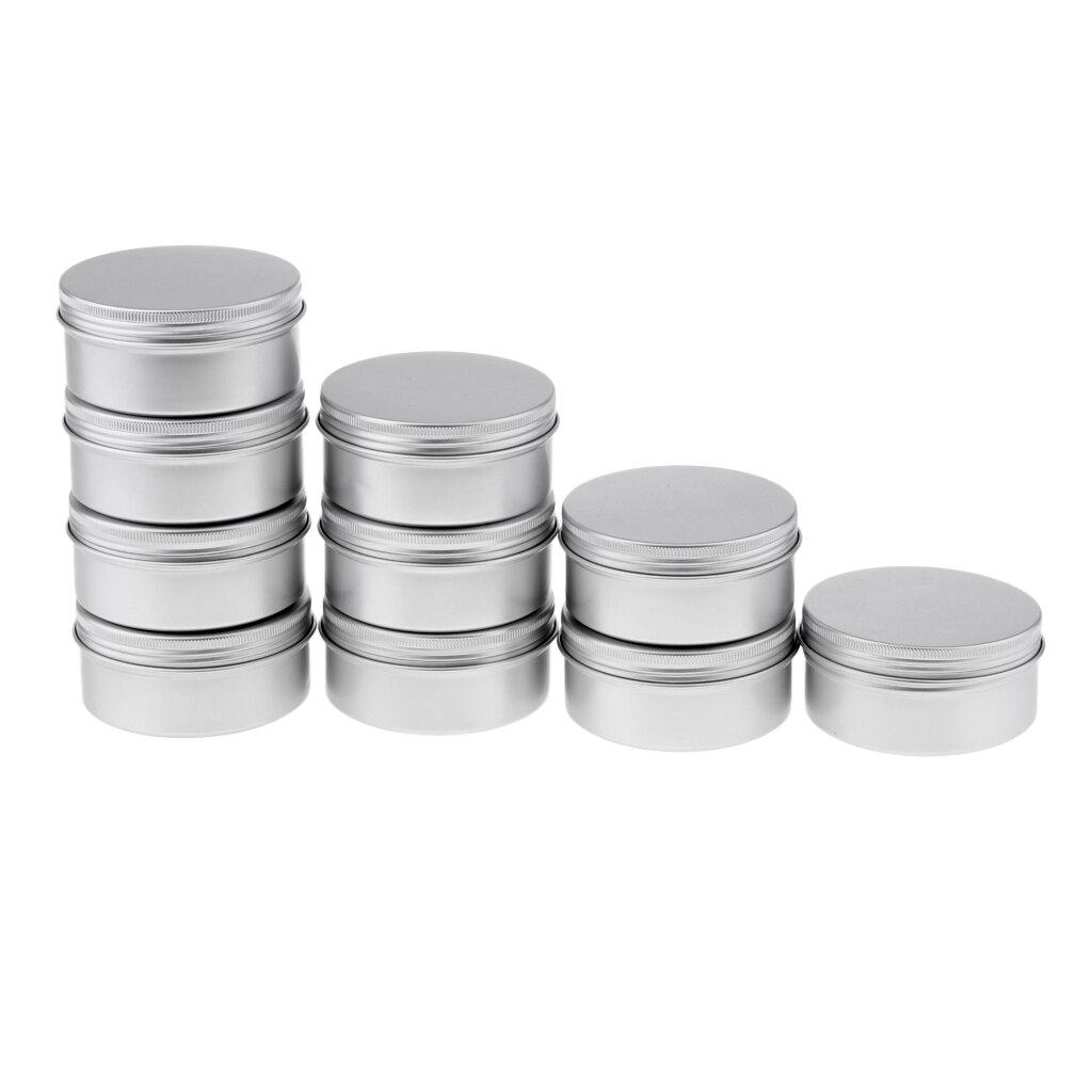 20 Stuks Aluminium Blikken Blikjes-Ronde Opslag Potten Schroef Deksels Metalen Blikken, Reizen Blikken Cosmetische Hervulbare Containers, 150 Ml