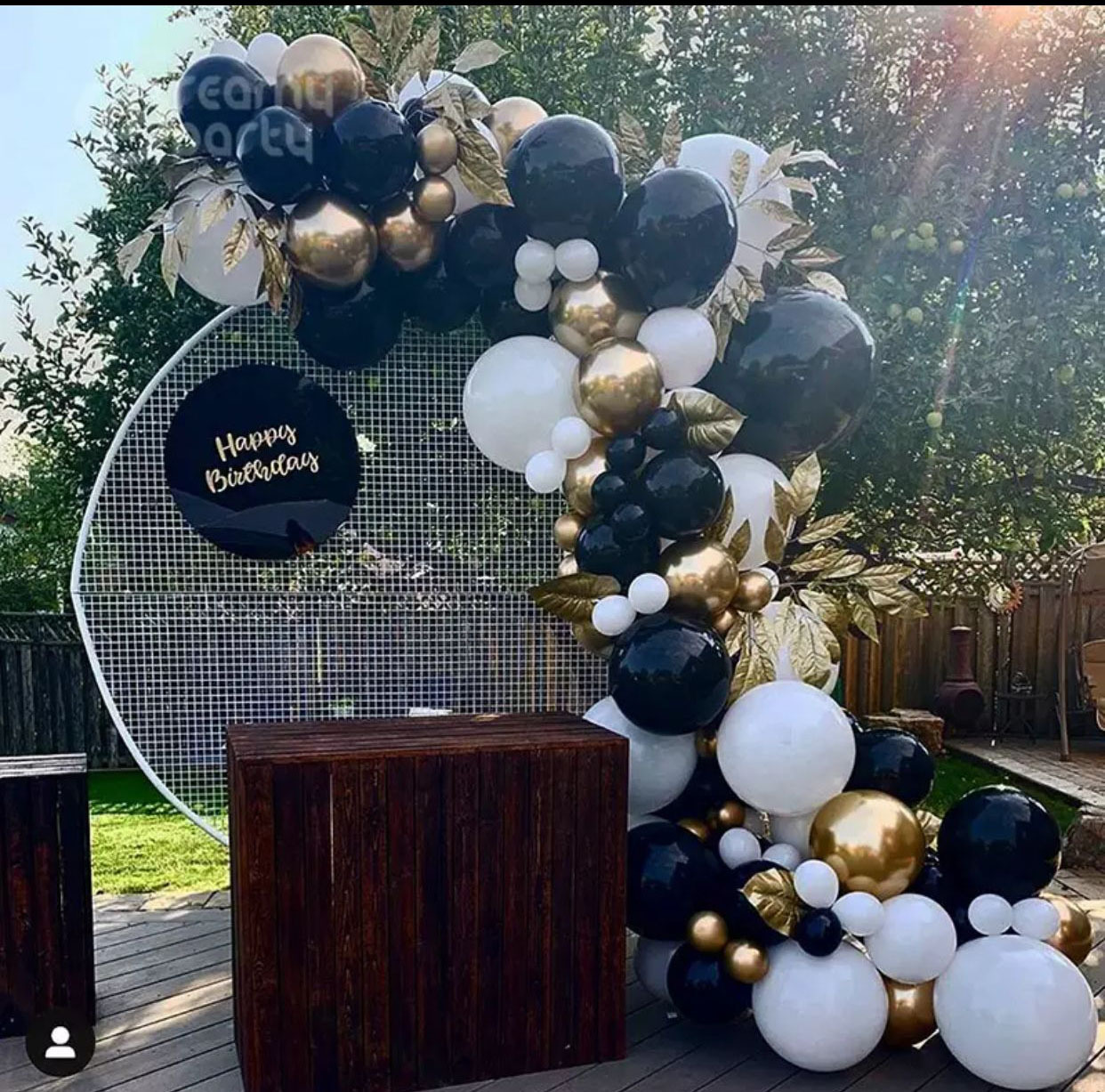 Balloon Arch Metal Black Gold Balloon Garland Confetti Balloon Wedding Wedding Decoration Stand Birthday Party Decor