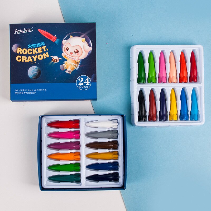 Dewang Kleuren Om Verf Kinderen Kleurpotloden Kit Voor Kinderen Kleurpotlood Kleurpotloden Voor Kinderen Geen Vuile Handen Tekening Schoolbenodigdheden: 24pcs
