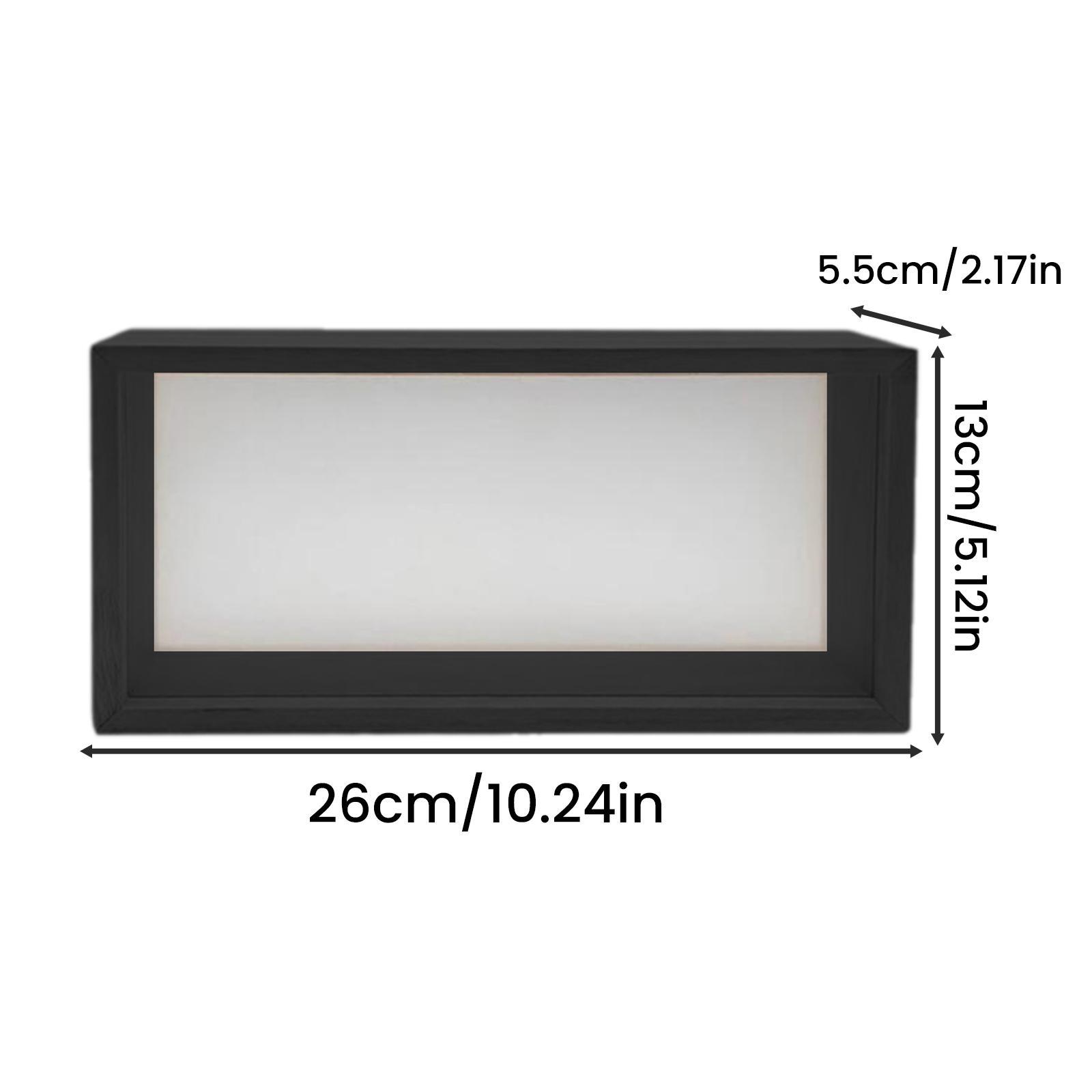 Moldura para fotos de sombra, caixa de armazenamento retangular, moldura decorativa flutuante, suporte de exibição de flores secas para flores secas