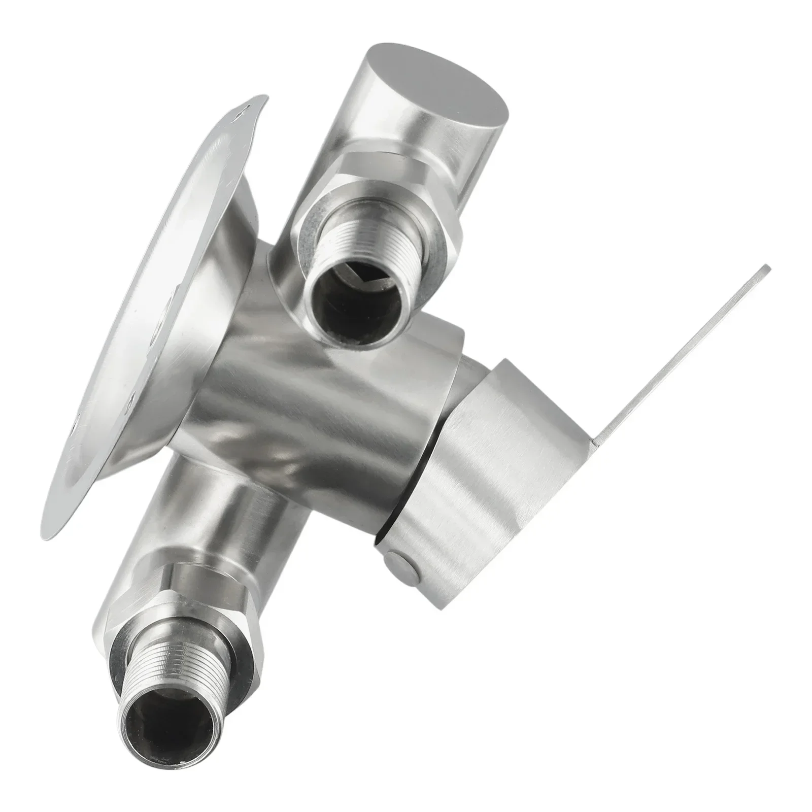 Stainless Steel Shower Faucet Wall-mounted And Cold Water Mixer Metal Handle G1/2inch Tap Bathroom Lifting Type Faucet