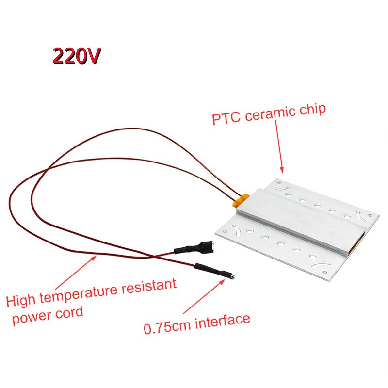 2 stuks Warm Tool Geïsoleerde PTC Keramisch Luchtv