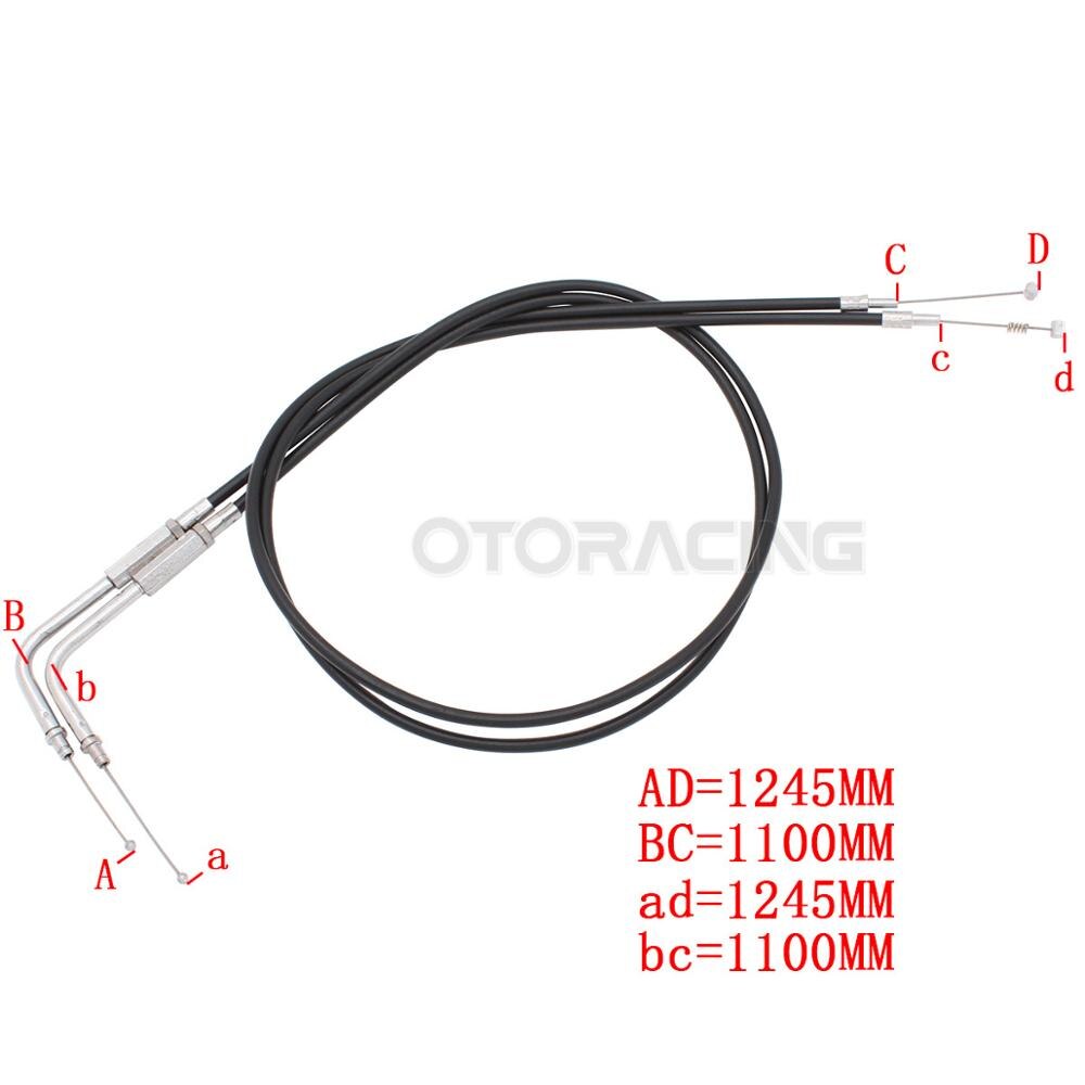 Moto 90 centimetri/110 centimetri/130 centimetri/150 centimetri Cavo dell'acceleratore (1 per Tirare e 1 per spingere) per Harley Sportster 883 1200 XL883 XL1200