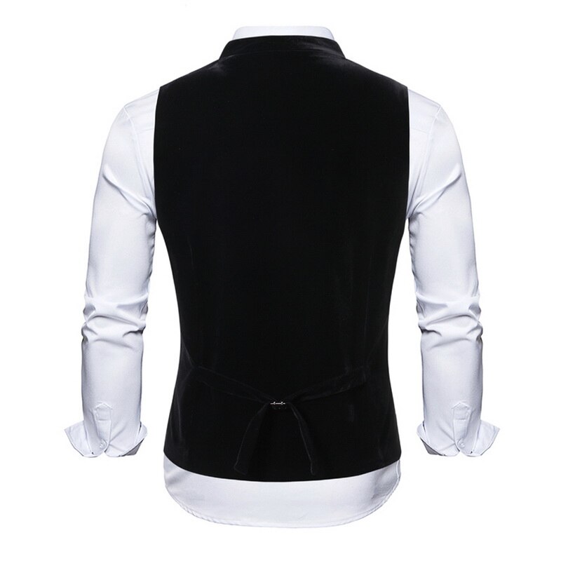 Seenimoe herre ensfarvet afslappet vest m -3xl blazerveste med flere knapper enkeltradede fritidsveste