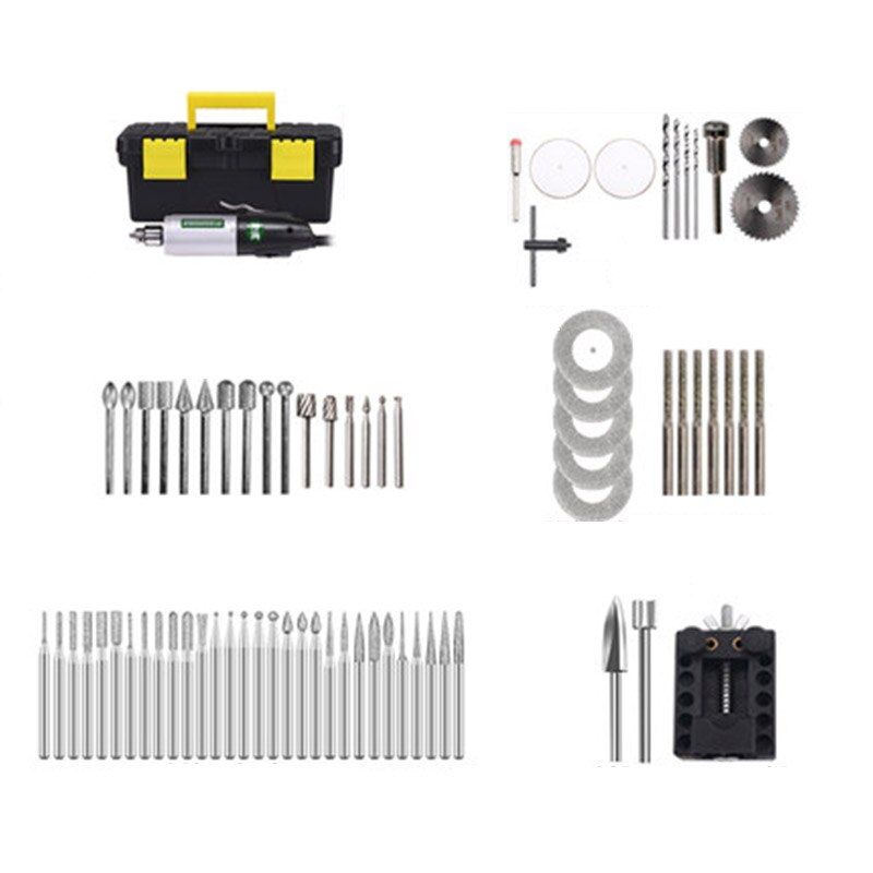 Small electric mill Electric hand-held sanding and polishing machine Wood carving cutting punch drill Jade carving tools: Default Title