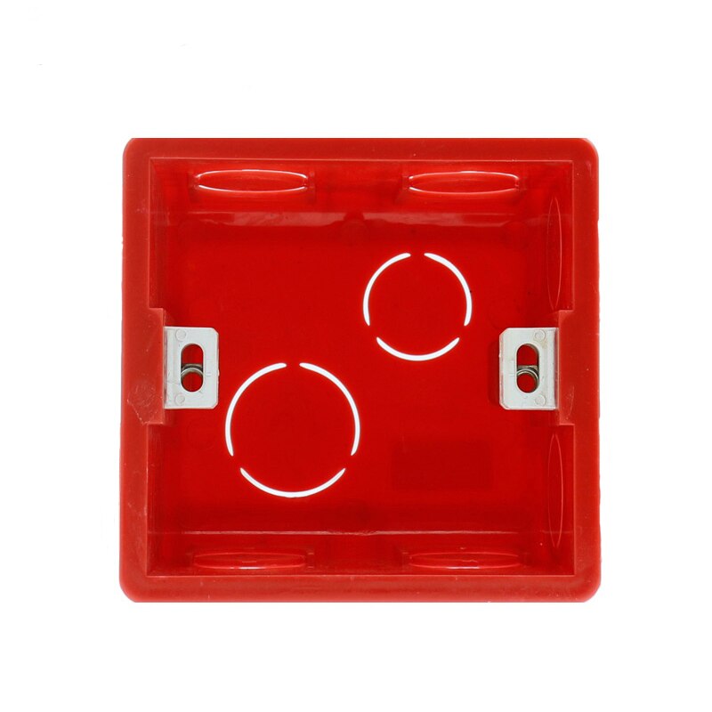 86MM Mounting Box Cassette Switch Socket Junction Box Hidden Concealed Internal Mounting Box Red Box for UK Switch: Default Title
