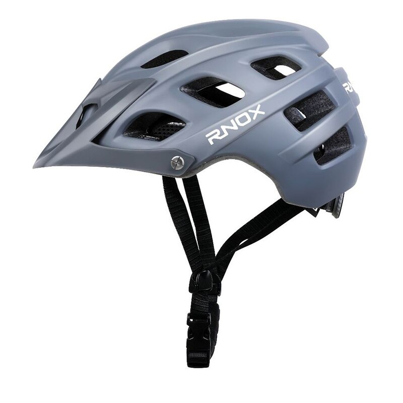 RNOX-casco de ciclismo ligero para hombre y mujer, gorra de seguridad transpirable en molde, para deportes al aire libre, equipo de bicicleta de montaña y carretera: grey