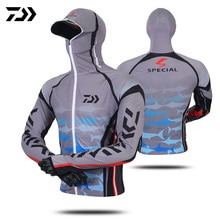 Daiwa Fishing Hoodie Anti-UV Sunscreen Sun Protection Face Neck Fishing Shirt Breathable Quick Dry Fishing Clothes