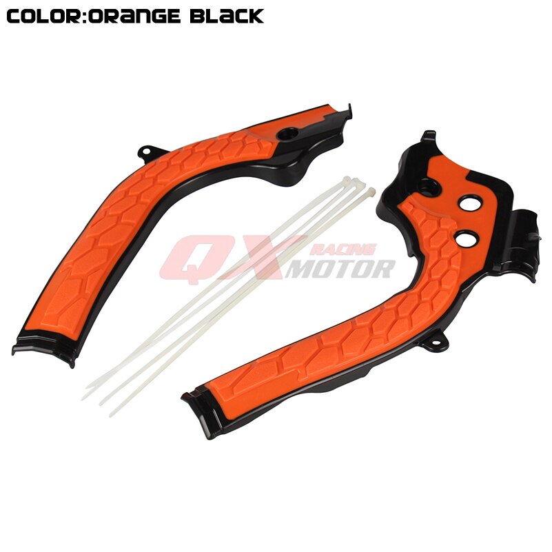 X-Griff Rahmen Schutz Schutz Abdeckung Für KTM SX125 SX150 SXF250 SXF350 SXF450 Schmutz Fahrrad MX Moto-Cross Freies: Schwarz Orange