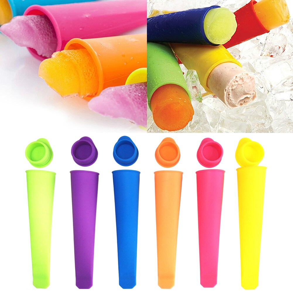 Colorful DIY Ice Cream Ice Mold Silicone Mold Silicone Handheld Popsicle Mold Tray Moldes De Silicon Para Helados