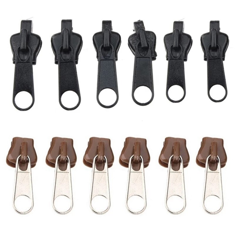 12 Stks/set Instant Zipper Universal Instant Fix Rits Reparatie Kit Vervanging Zip Slider Tanden Rescue Ritsen Voor Naaien