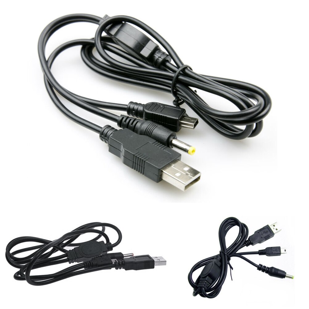 2 in 1 reisoplader zwart multifunctionele draagbare datatransmissie kantoor usb-kabel voor psp
