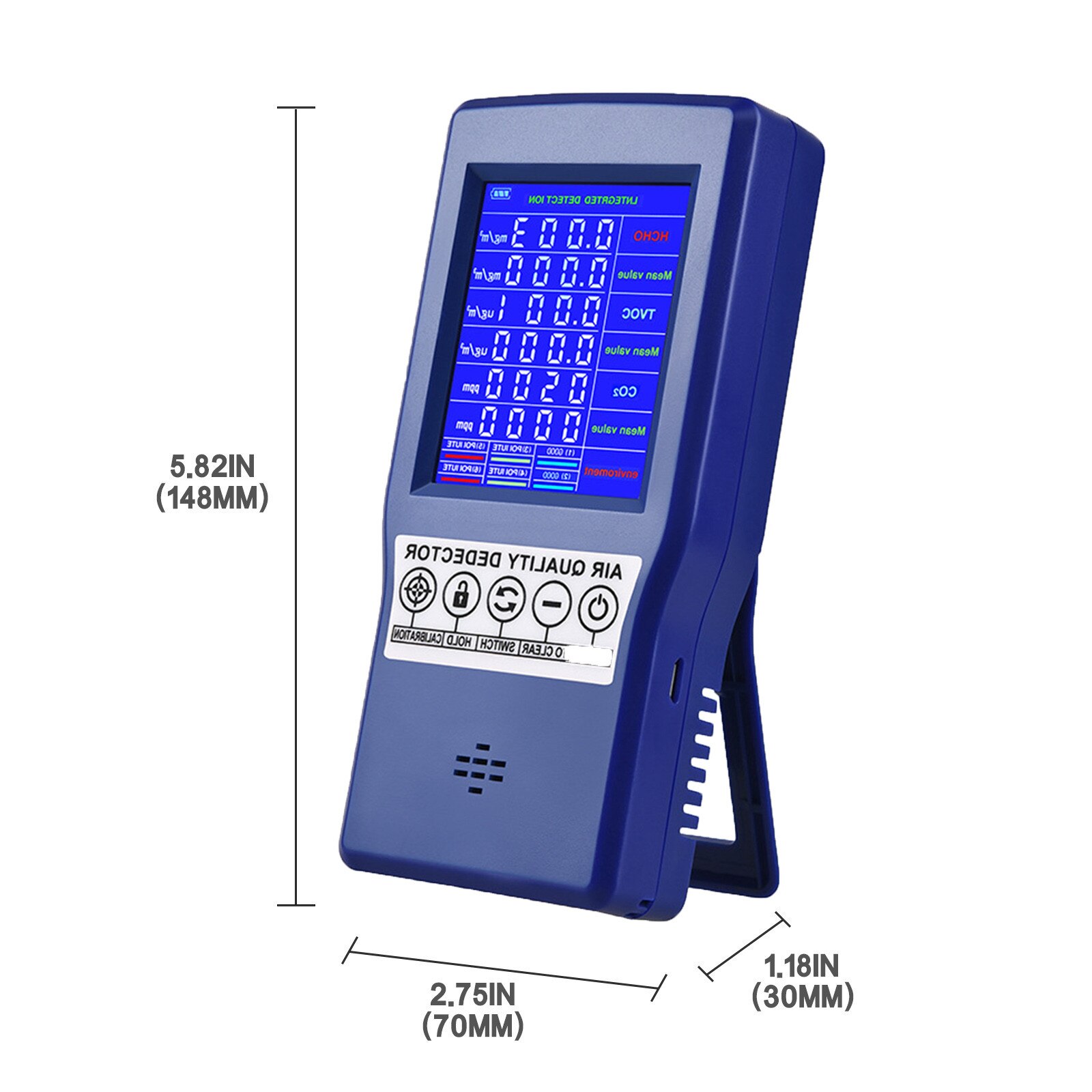 Digital Co2 Sensor Ppm Meters Mini Carbon Dioxide Detector Gas Analyzer Air Monitor Usb Detector Tvoc Hcho Pm Meter#g3