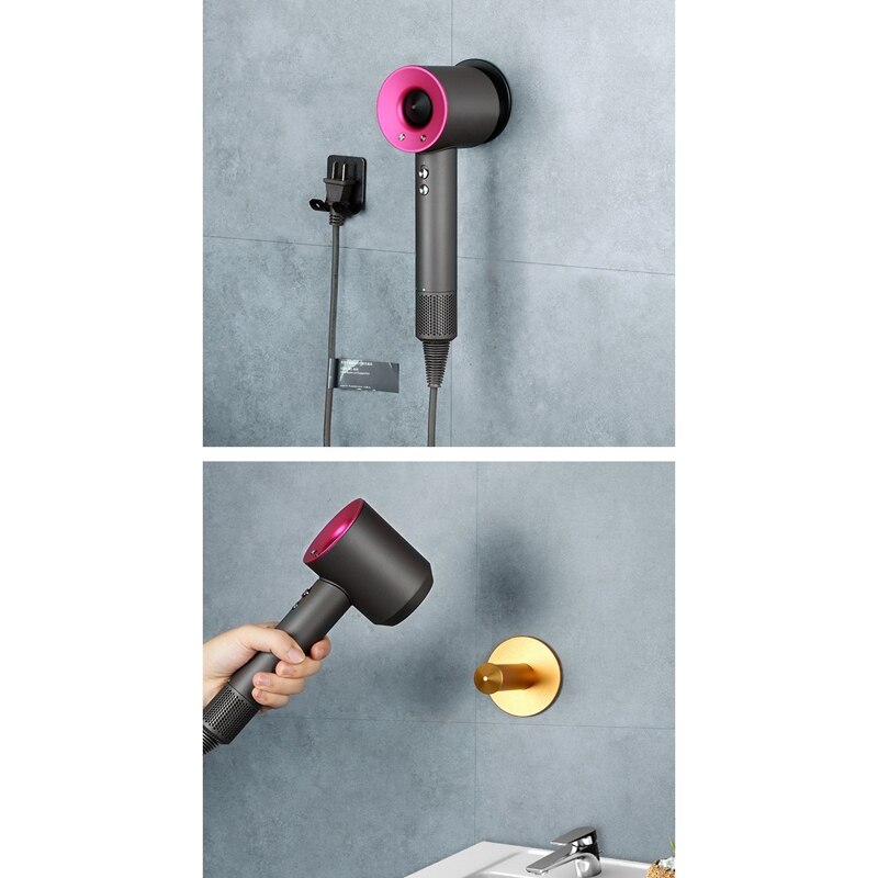 For Dyson Hair Dryer Hanger Wall Mount Holder for Bathroom Metal Accessories Hanging Shelf Rack Portable Storage