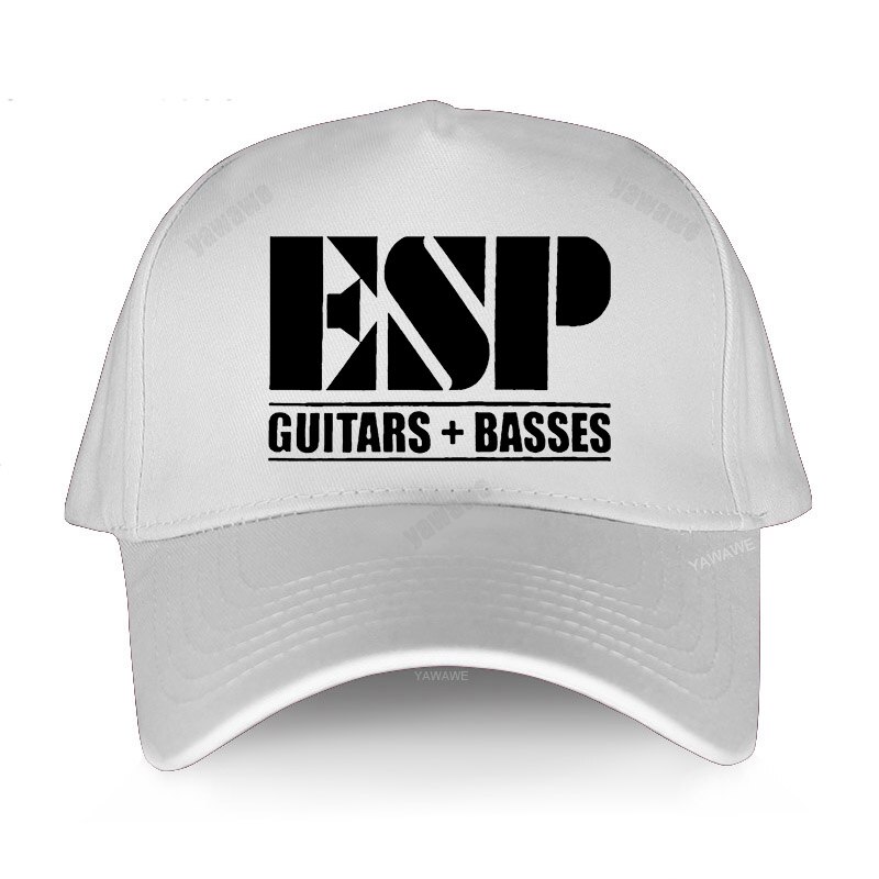 Summer Esp Guitars Caps Casual Adjustable Baseball Cap Men Music Guitars Hats: white