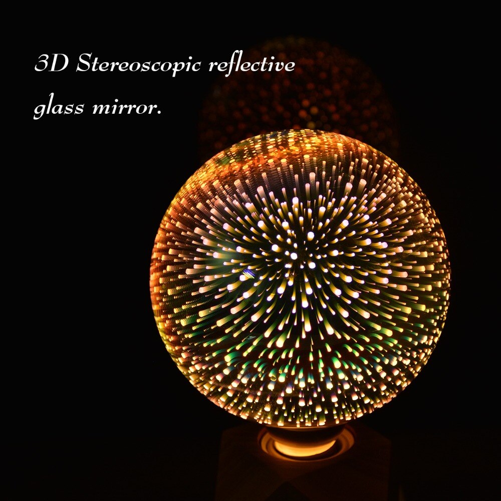 Fée feux d'artifice 3D effet LED lumières Vintage décoratif ampoule 3D lampe à LED 110 V-220 V E27 4 W A60 ST64 G80 G95 G125 pour la maison