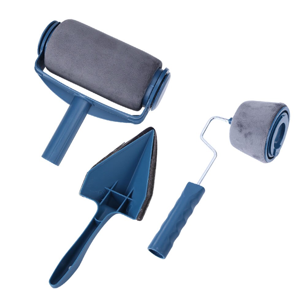 1set Paint Roller Brush Paint Runner Pro DIY Painting Brush Roller Set Room Wall Painting Roller w/ Handle Home Decorative Tools