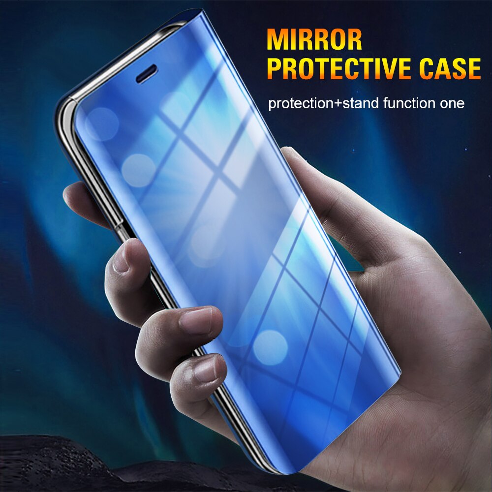 Smart Mirror Flip Case For Xiaomi Poco X3 NFC Mi Pocox3 Xiomi Xaomi Pocophone X 3 Poko 3X Magnetic Back Cover Phone Coque Fundas