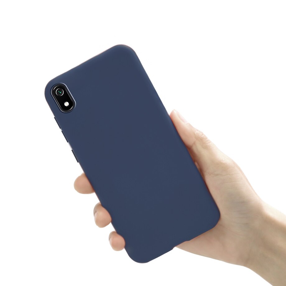 per Il caso di Xiaomi Redmi 9A Nero Opaco Della Copertura Del silicone Molle di TPU Casi Della Copertura Posteriore per Xiomi Xiaomi Redmi 9A 9 UN A9 Redmi9A Cassa Del Telefono: buio blu