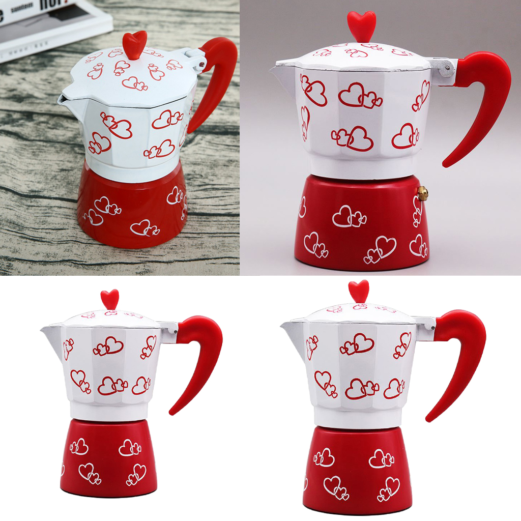Kaffekande dobbelt aluminium kedel moka latte kande med infusionsenhed, velegnet til gas-, elektriske og keramiske komfurer