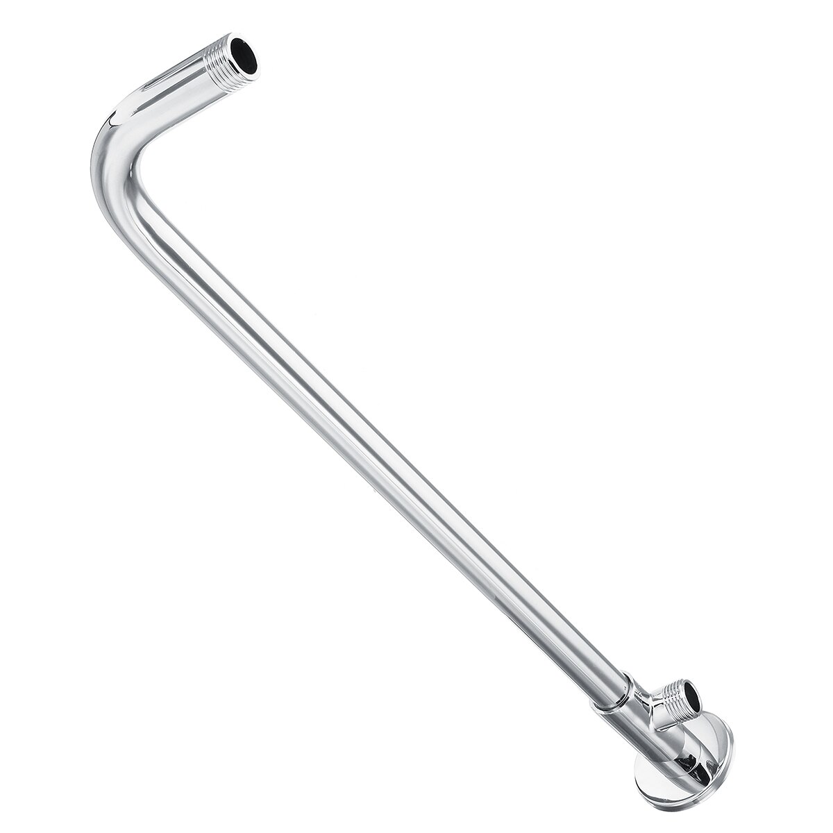 49cm g1/2 " vægmonteret bruser forlængerarm vinklet ekstra rør rustfri stål slange til regnbruser hoved badeværelsestilbehør