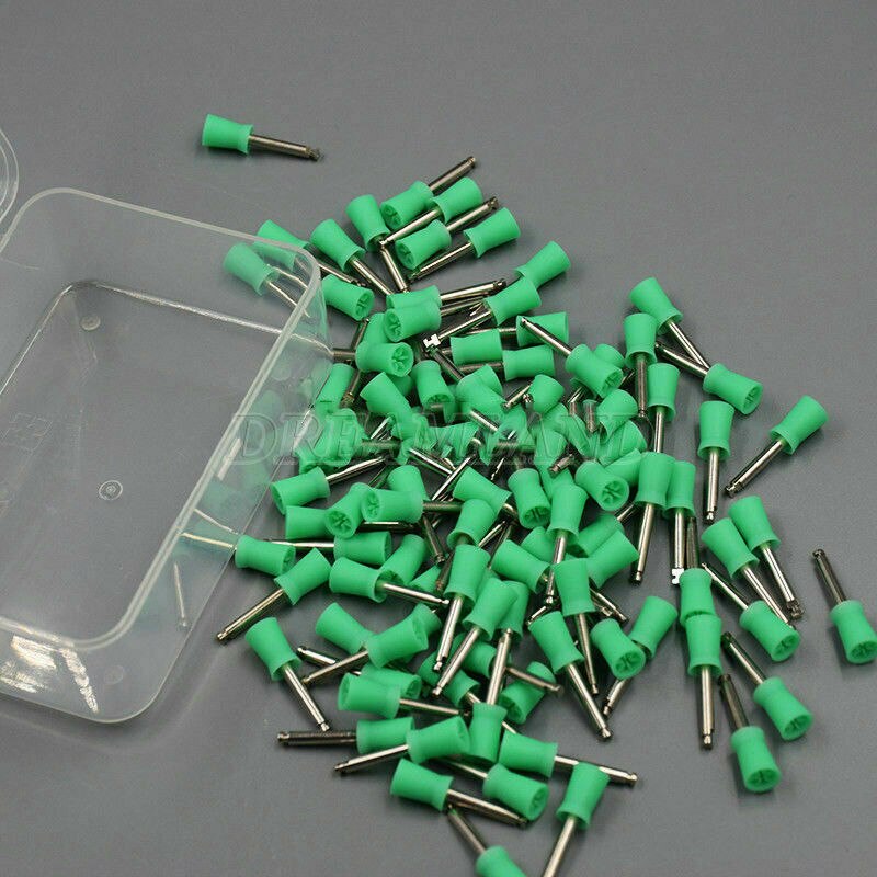 Micromotor eléctrico MARATHON para laboratorio Dental, 35K RPM, recta de velocidad lenta contraángulo de pieza de mano/10 taladros de fresas/100 tazas de pulido: 100 Cups