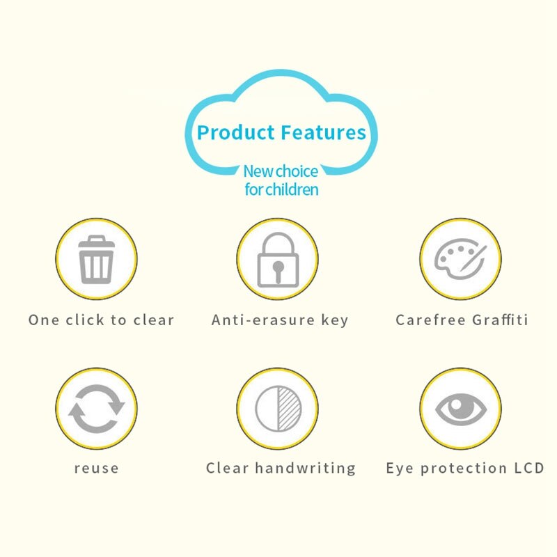 8.5 "LCD Panel LCD Panel Electronic drawing Board Color Highlighting In Thick Handwriting Children Drawing Small Blackboard