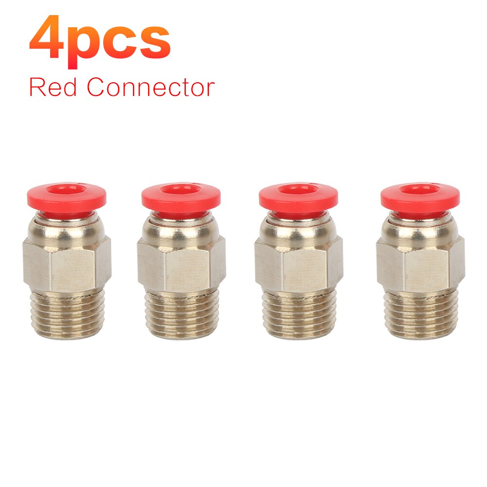 3DSWAY 3D Printer Parts PC4-01 Quick Connector Pneumatic Fittings Connector 4*2 Feeding PTFE for e3dv6 Hotend 1.75mm Filament: black