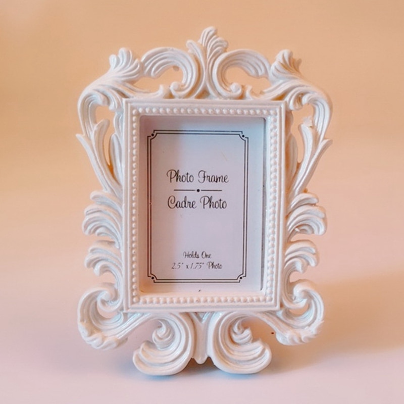 Estilo Vintage Photo Frame Molduras de Casamento de Mesa de Sala de estar Decoração de Casa Resina Photo Frame Presente Popular