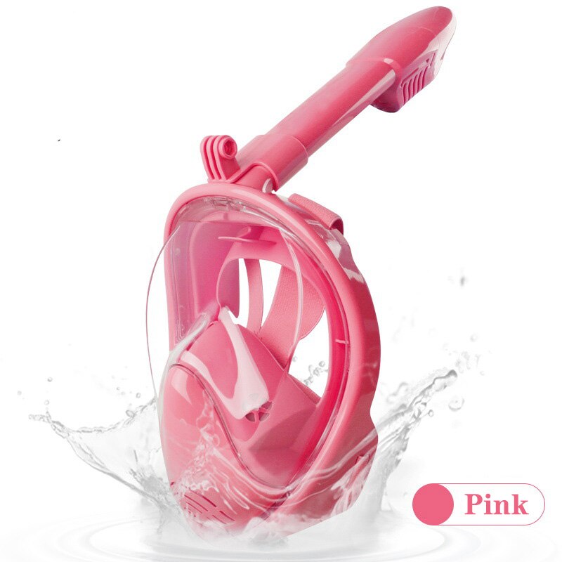 Kids Unisex Snorkel Diving Mask Swimming Full Face Snorkeling Masks Child Underwater Scuba Anti Fog Snorkel Scuba Equipment Set: Pink