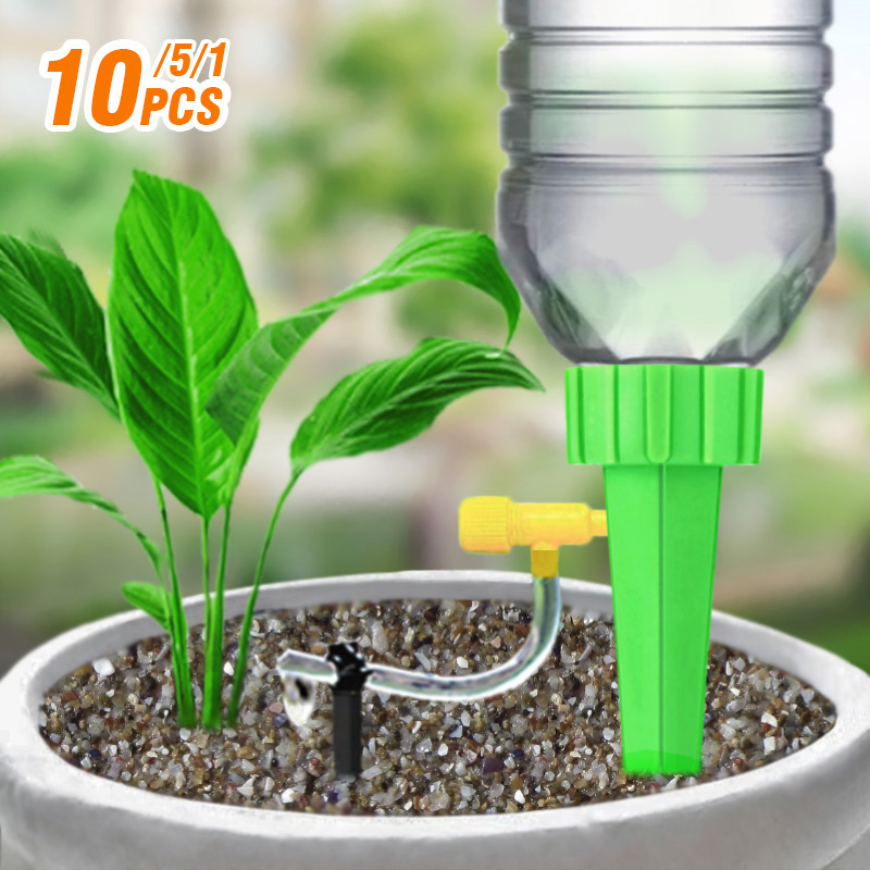 Tropfbewässerungsset für Töpfe, automatisches Bewässerungssystem für Gartenpflanzen, Zimmerpflanzen, Bewässerung, Gewächshausblumen, verstellbare Tropfer