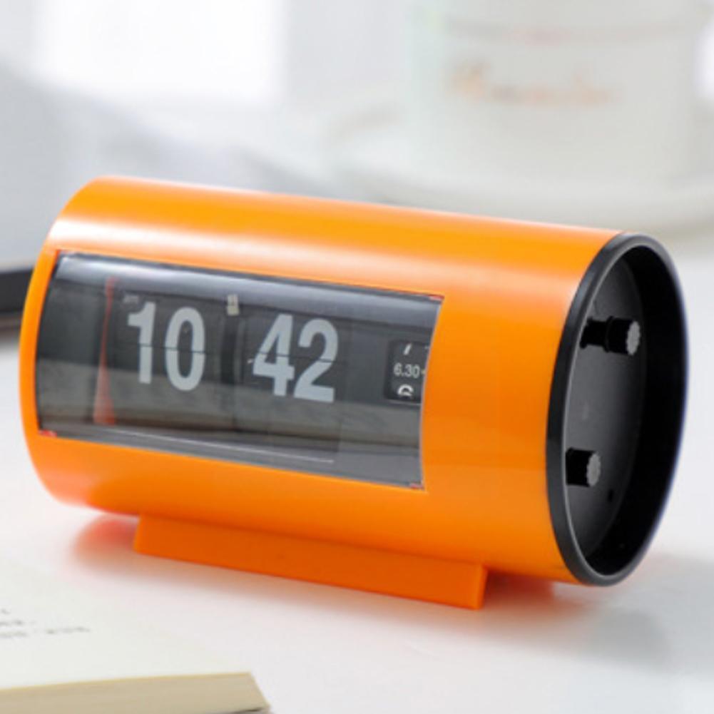 Digital Retro Table Alarm Clock Auto Flip Desk Clock Format PM 12 Page Display Turning Timepiece Hours Desk AM/ Clock Flip W8D8