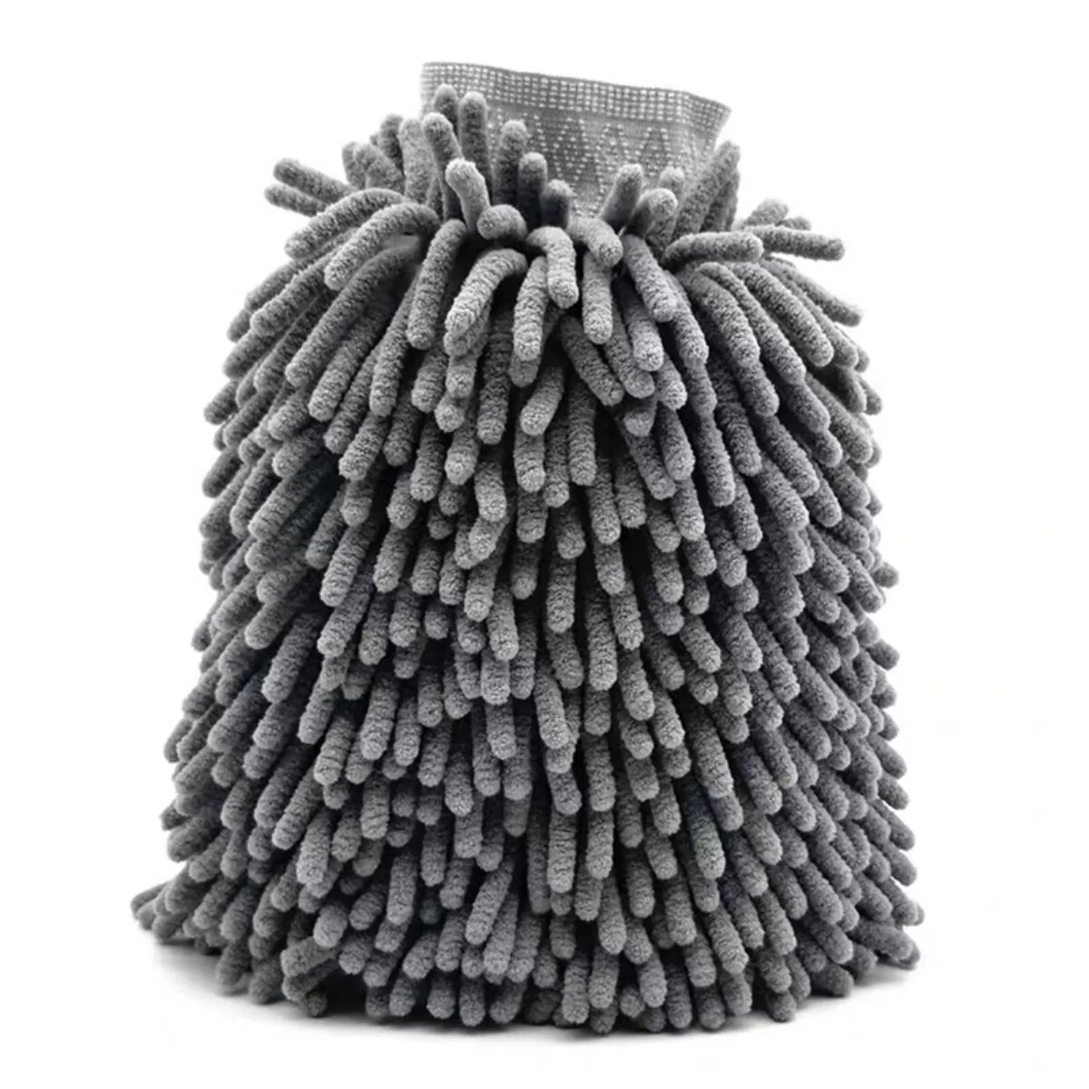 Guante de microfibra para lavado de coches, guantes de chenilla de doble cara para coche, esponja de lavado Ultra absorbente para coche, limpieza de microfibra sin arañazos para coche: Gris