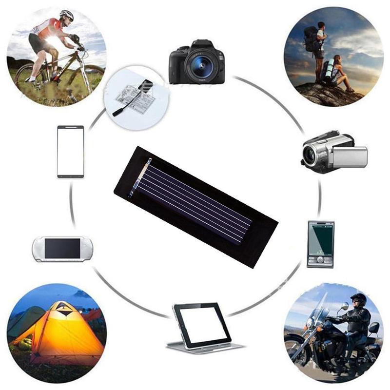 Round Black Mini Solar Panel Polycrystalline Board Glue Diy Charging Handicrafts Silicon Camping Outdoor Porta L0I9