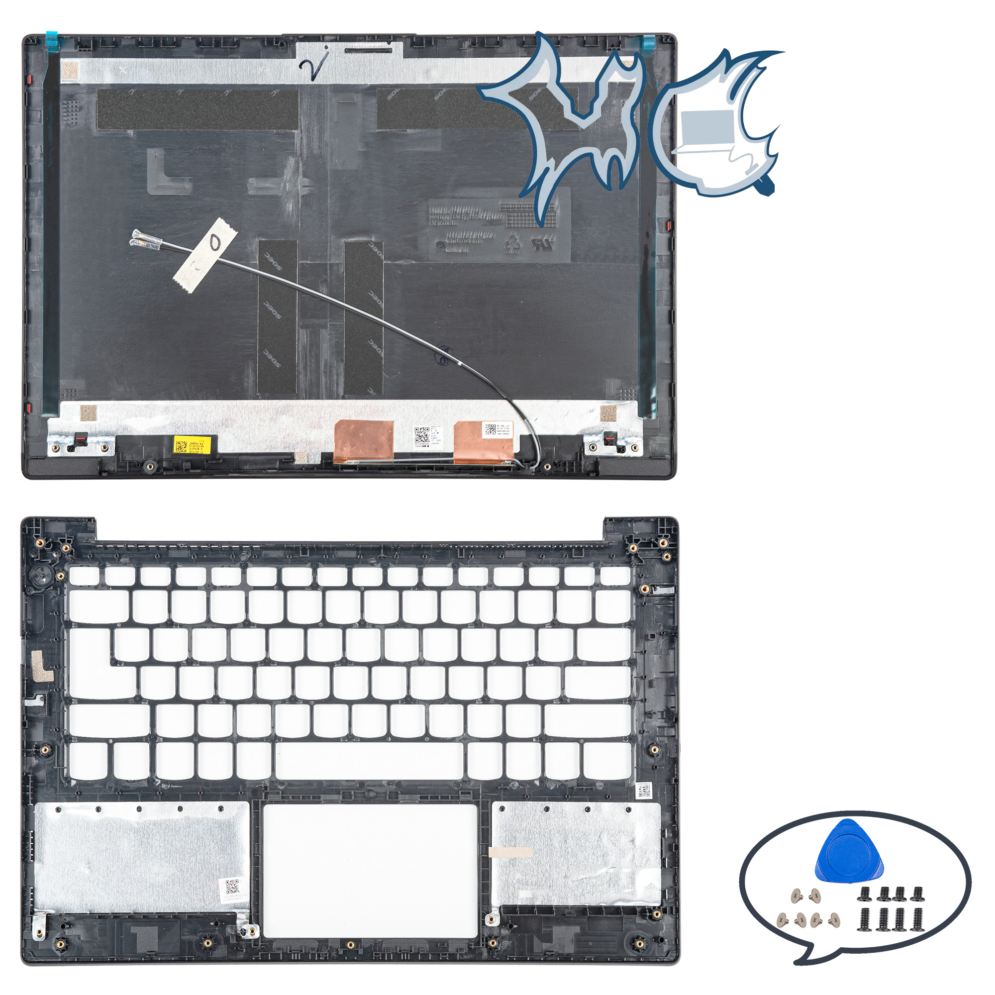 Nowy pokrowiec na laptopa Lenovo V14 G2 ITL V14 G2 ALC IJL LCD Tylna pokrywa Przednia ramka Palmrest Dolna obudowa Zawiasy Górna pokrywa laptopa: Mięta zielona