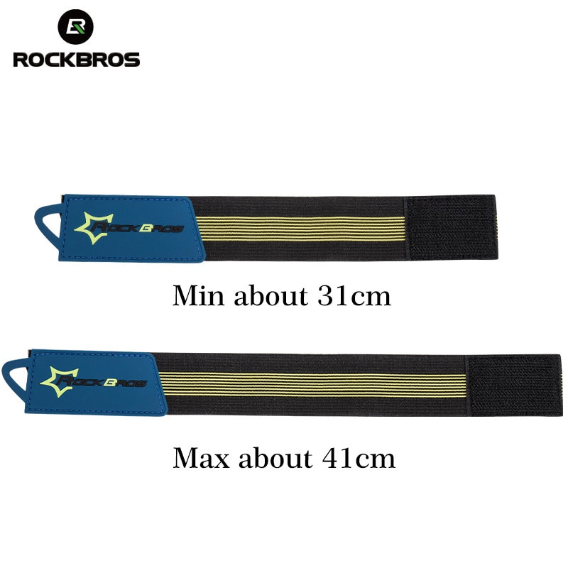 ROCKBROS Cycling Running Sweatband Outdoor Sports Foot Safety Ankle Support Protect Bicycle Trousers Belt Pressurizable Bandage