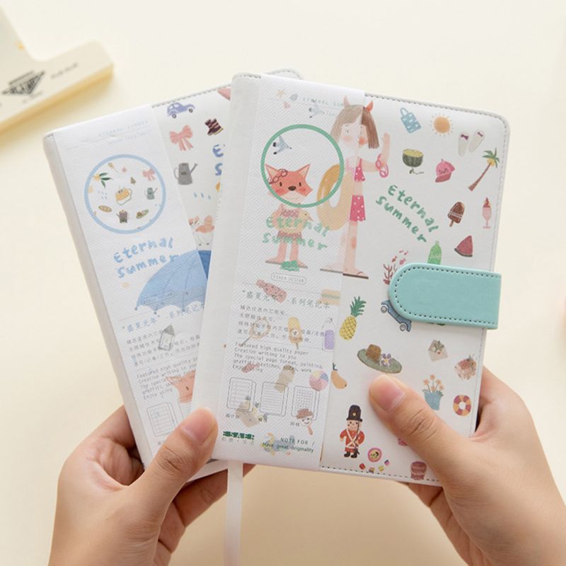 A5 Cute Cartoon Notebook Leather Diary Journal Planner Travelers Journal Agenda