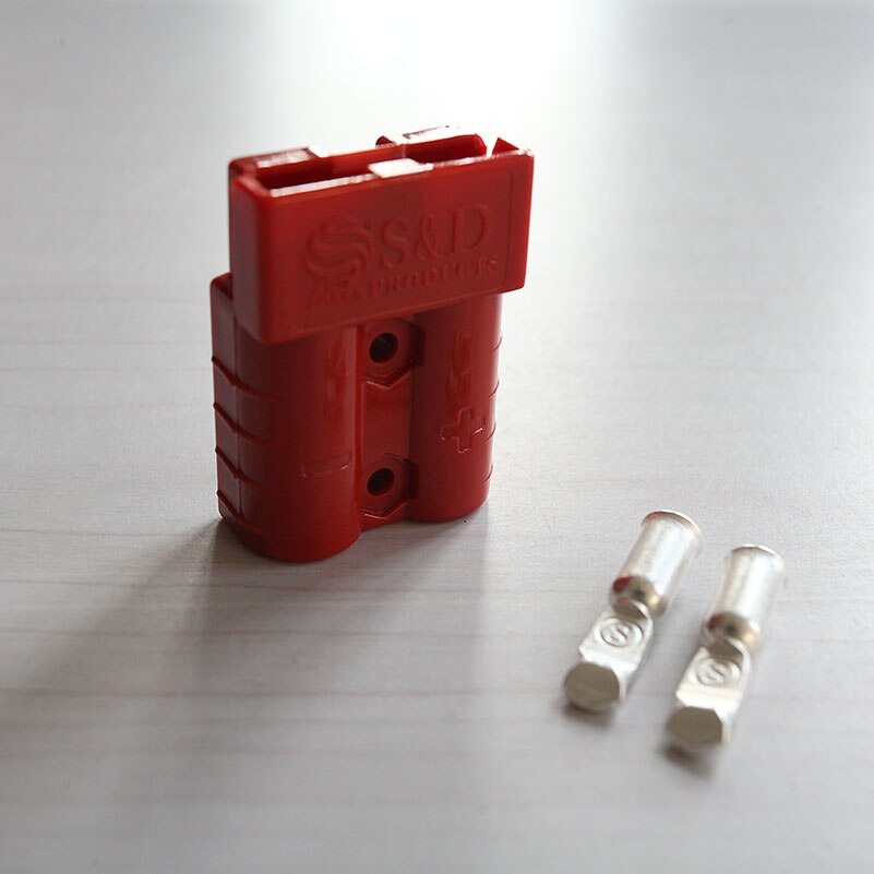 Red Battery Connector Plug 50 Amp Plug And Contacts